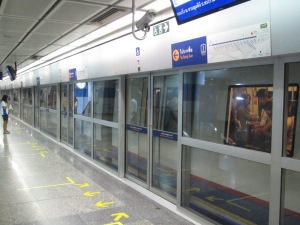 Uma das estações do metrô de Bangkok