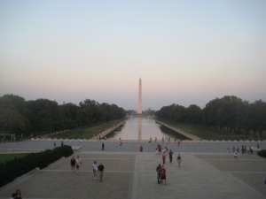Vista do National Mall a partir do Memorial de Lincoln