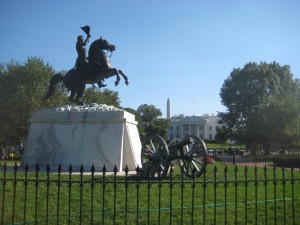 Lafayette Sq com a Casa Branca ao fundo