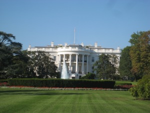 Fachada da Casa Branca virada para o Mall